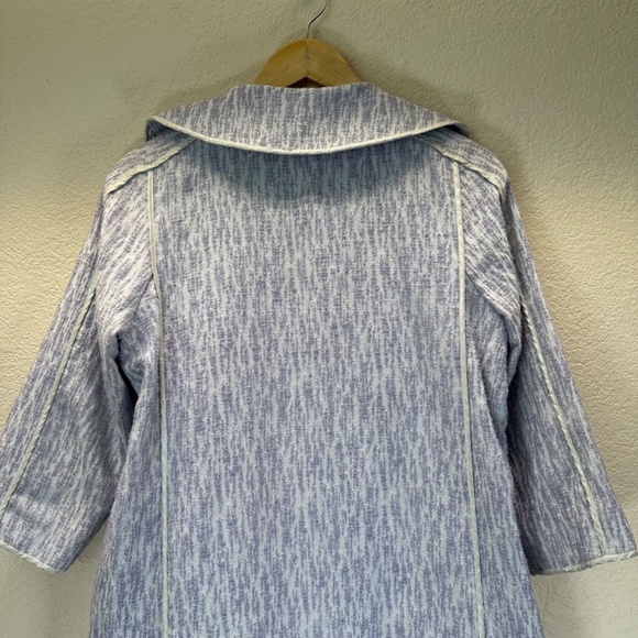 Cynthia Steffe Textured Long Coat Womens M Pockets Lined Silk Blend Business - Picture 13 of 16